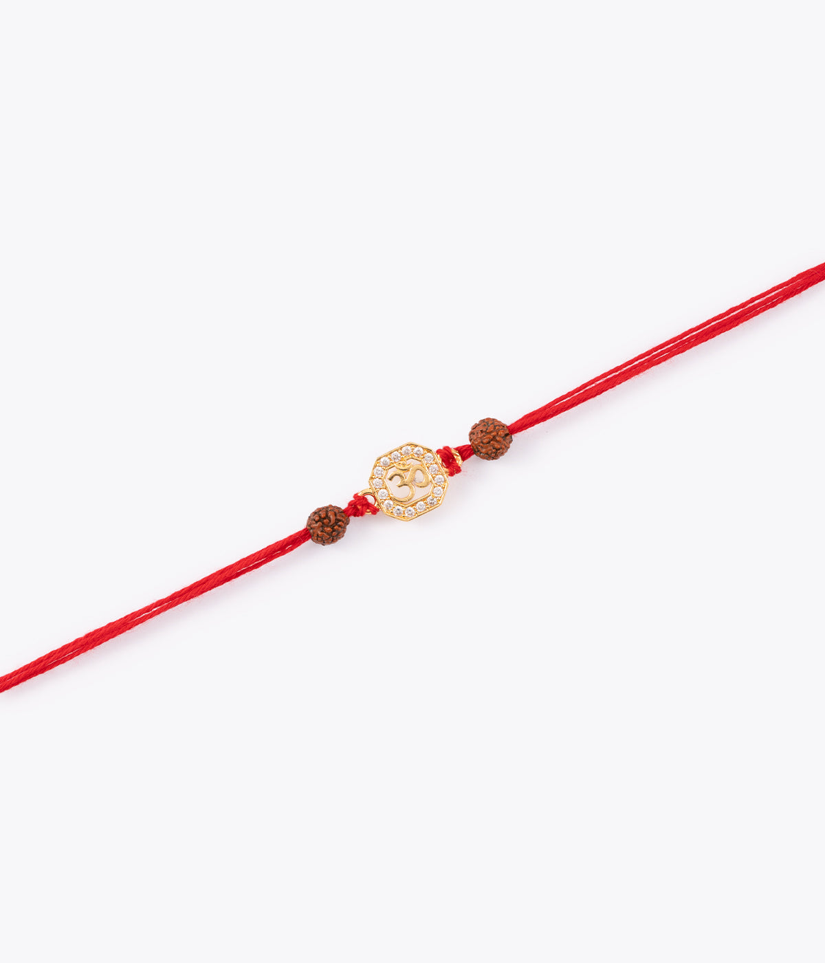 Gold-Plated Om Sparkle Rakhi