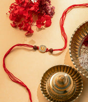 Gold-Plated Om Sparkle Rakhi