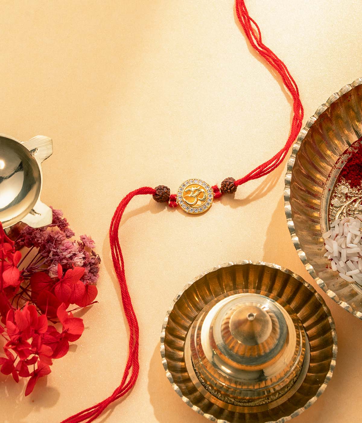 Om Sparkle Gold-Plated Rakhi