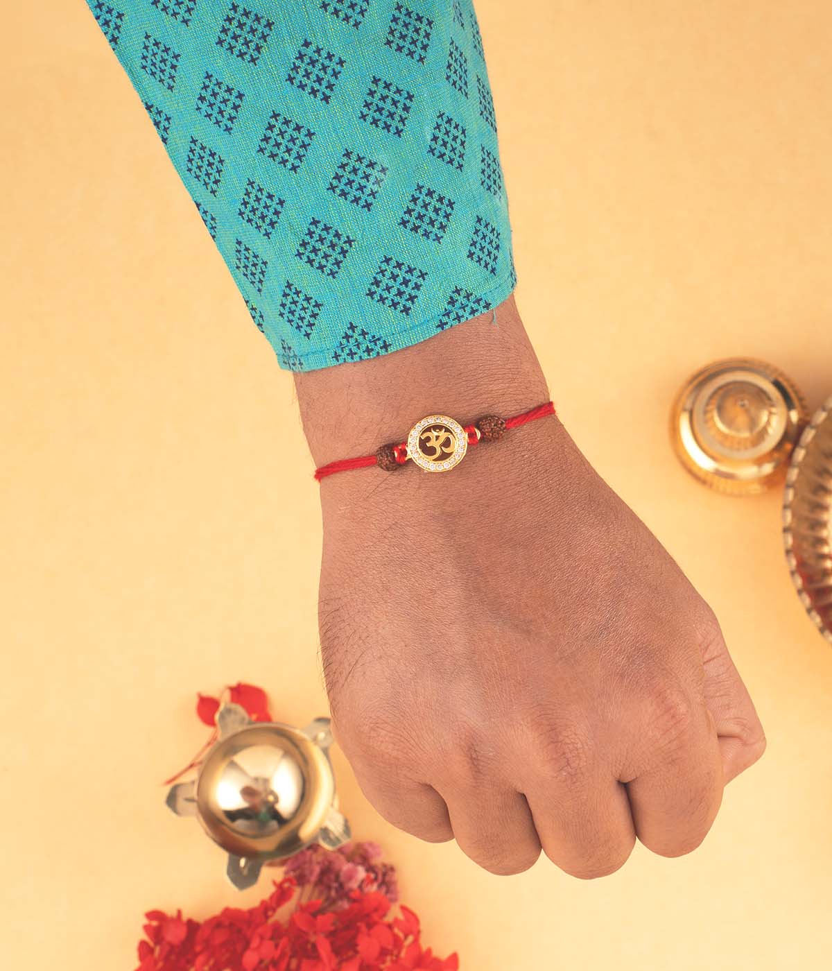 Om Sparkle Gold-Plated Rakhi