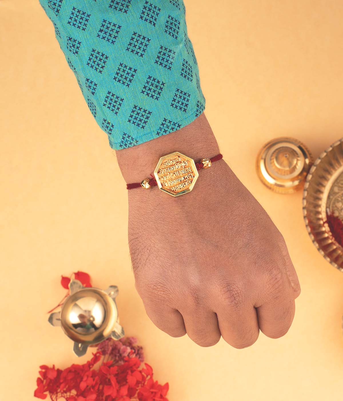 Gold-Plated Rajmudra Rakhi