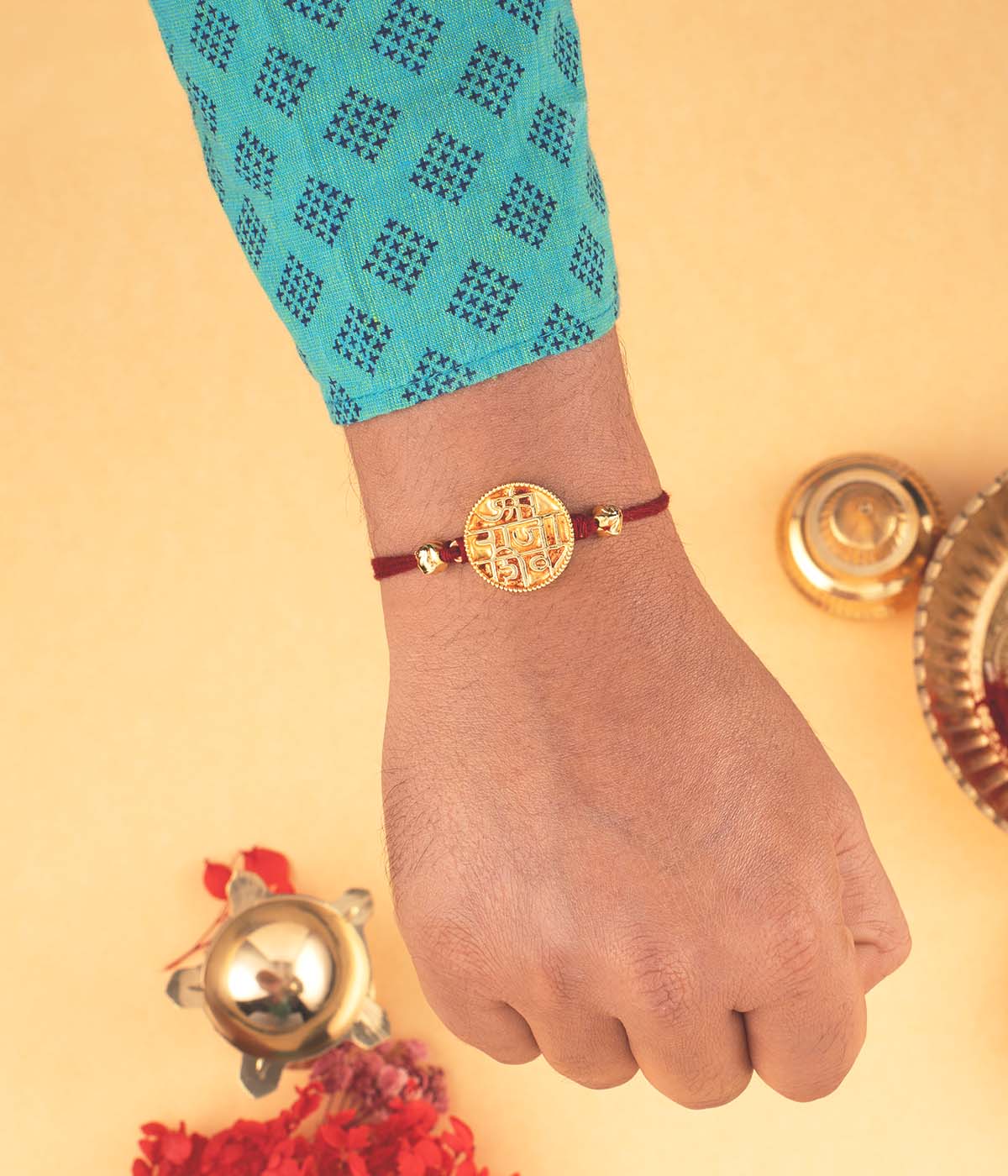 Shivrai Gold-Plated Rakhi