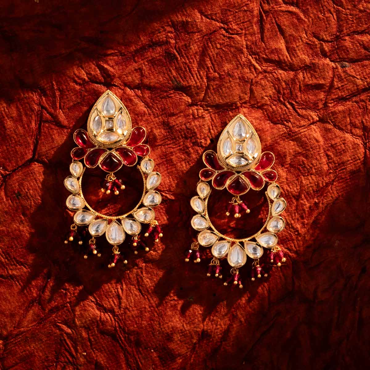 Varnika Kundan Chandbali Earrings