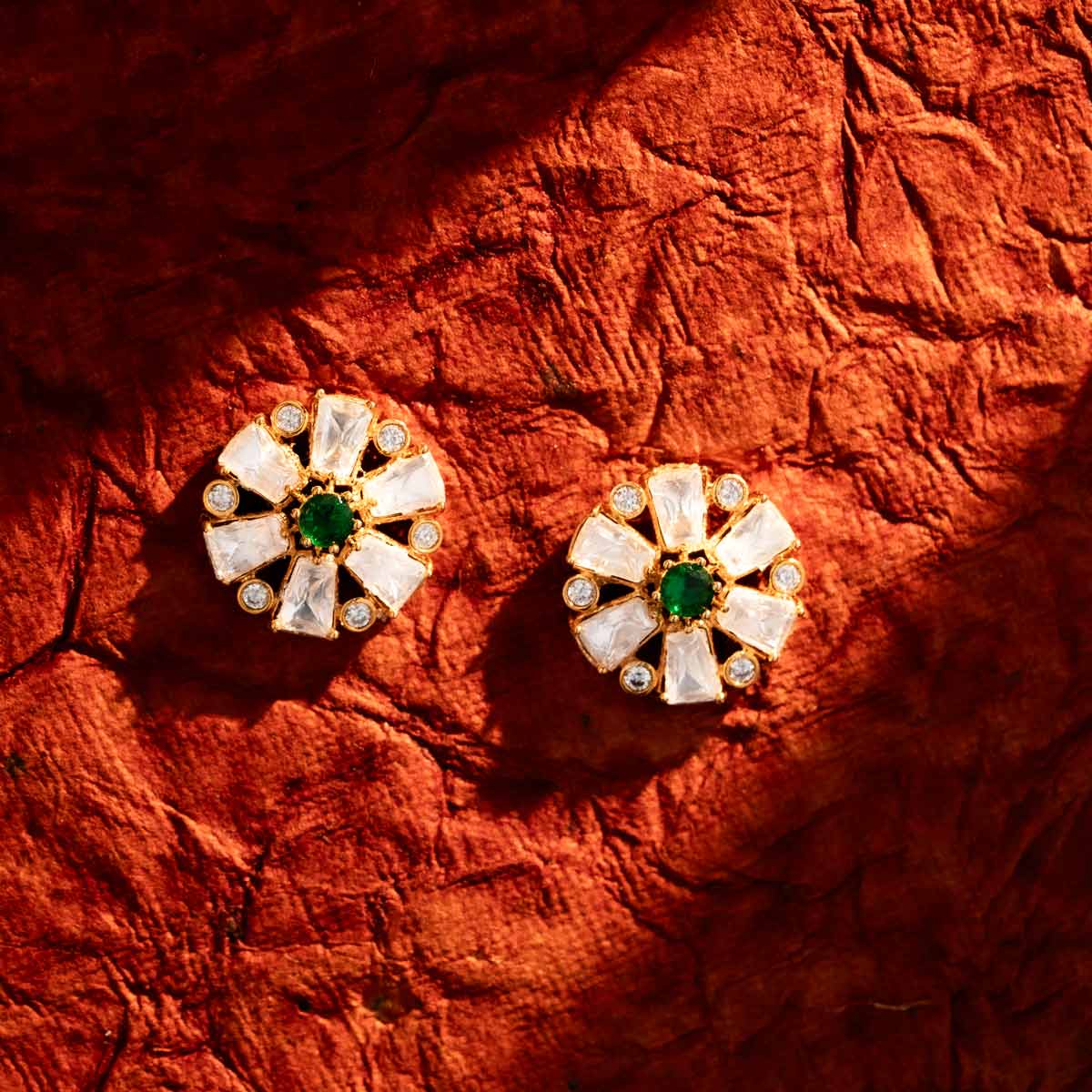 Emerald Bloom Studs