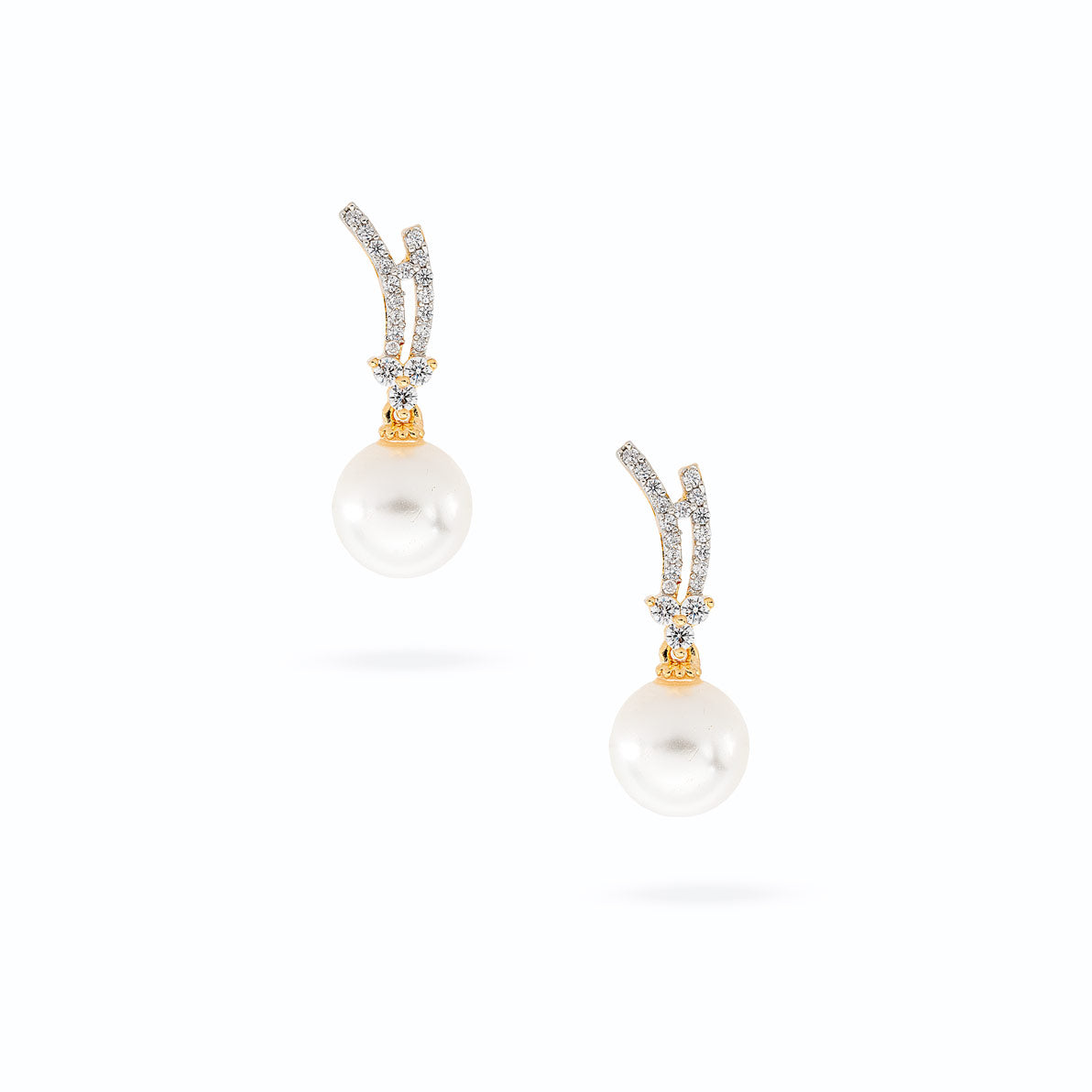 Pearl Radiance Gold-Plated Drop Earrings