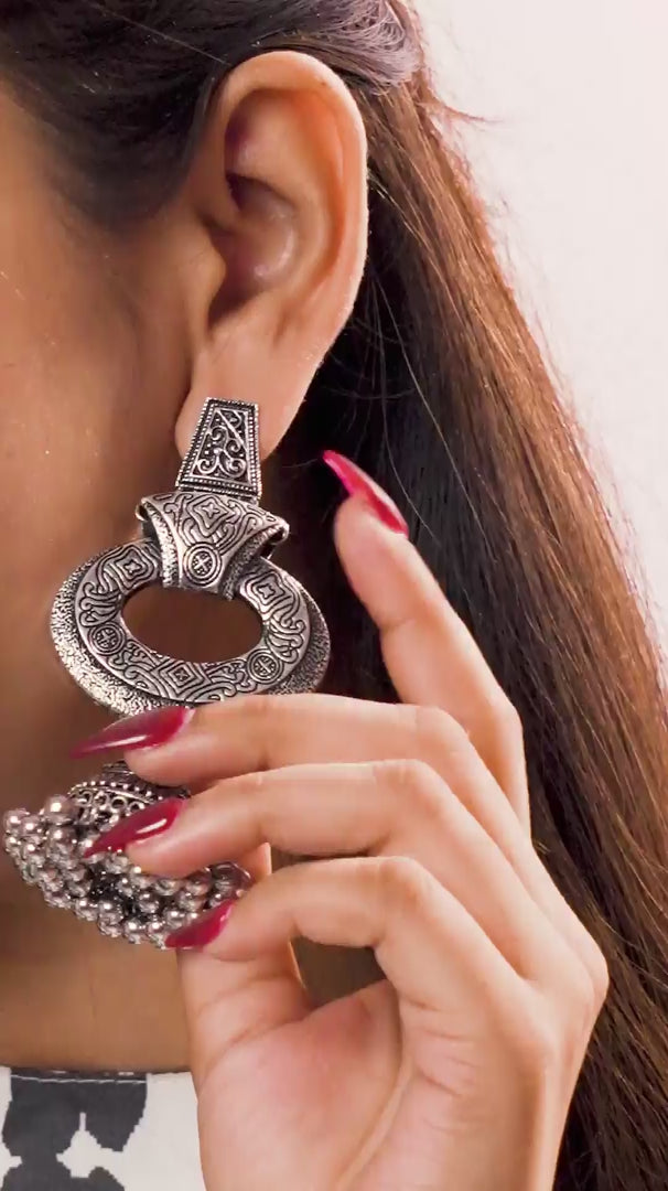 Load video: Nazaara Jhumka Earrings