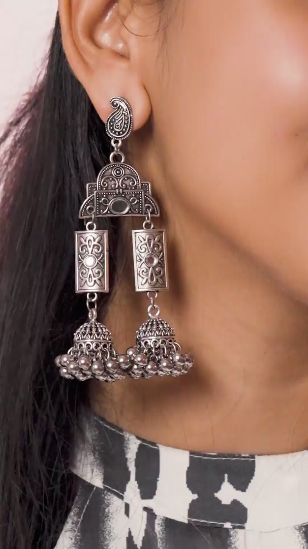 Load video: Kanchan Jhumka Earrings