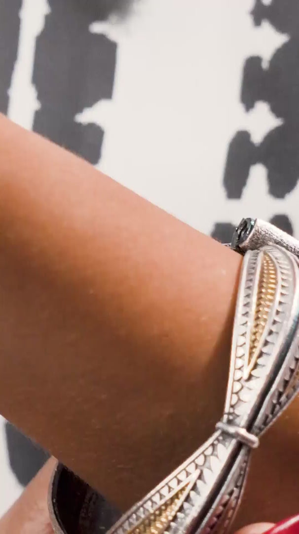 Load video: Oxidised Handmade Adjustable Kada - Single Kada