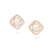 Crystal Prism Square CZ Stud Earrings