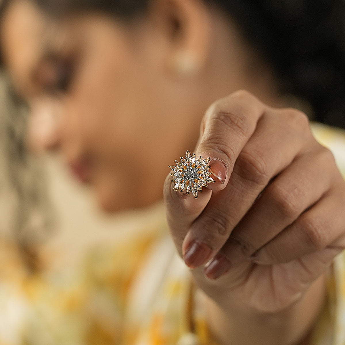 Golden Bloom Stud Earrings