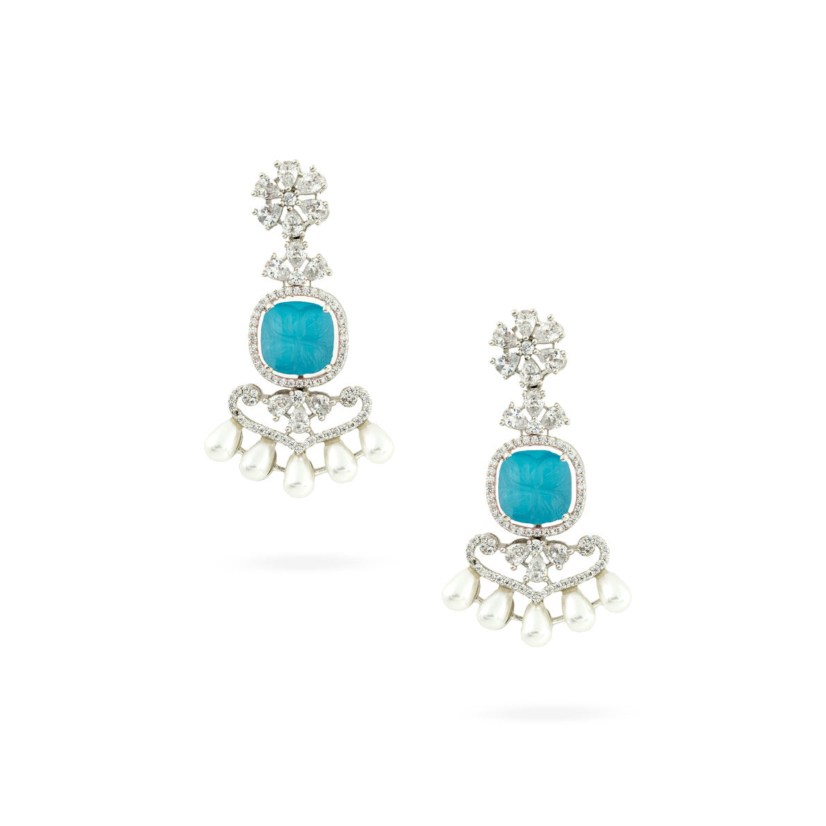 Azure Charm Cascade Earrings