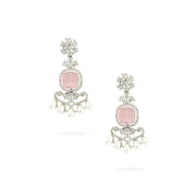 Blush Elegance Pearl Drop Earrings