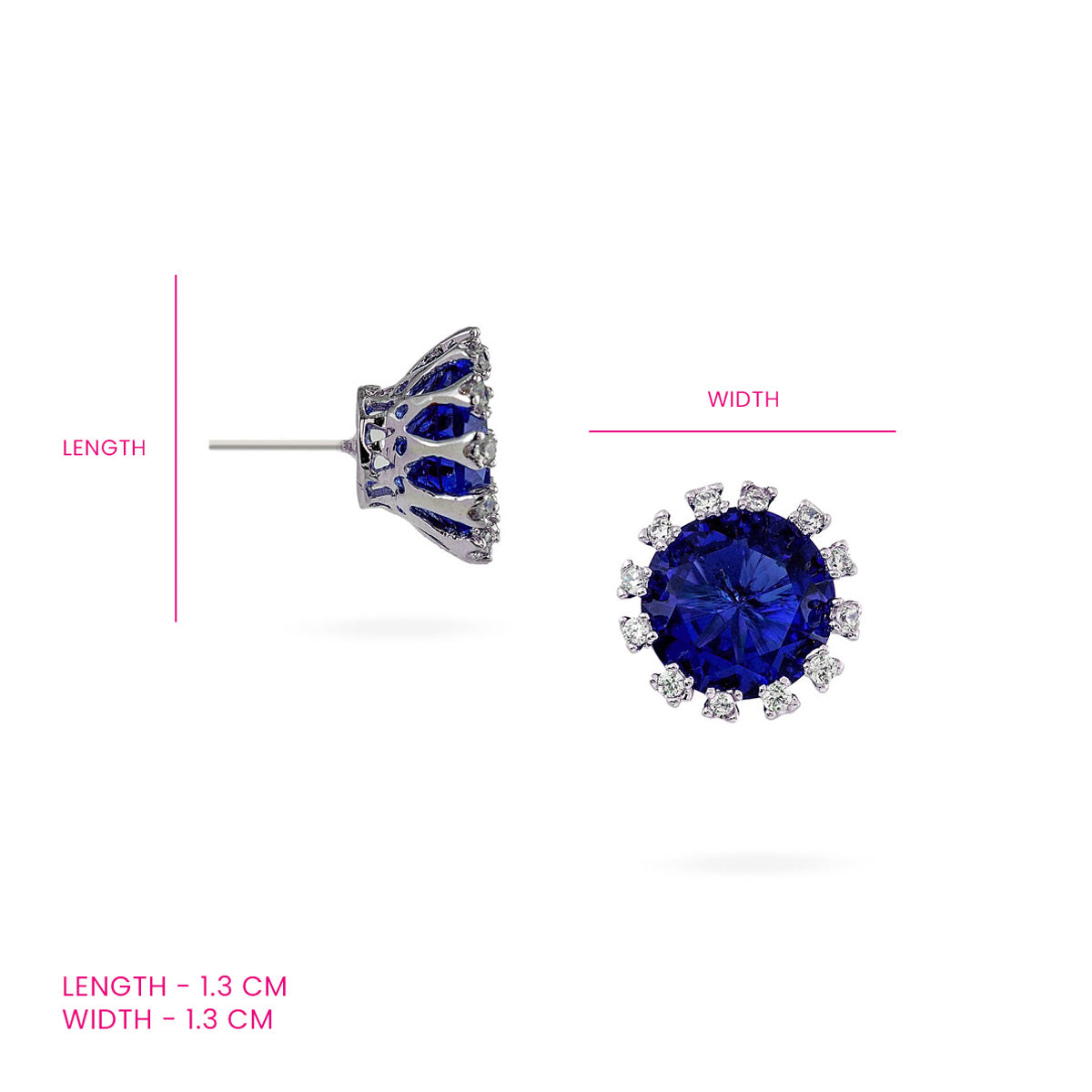 Midnight Bloom Black Stone Stud Earrings