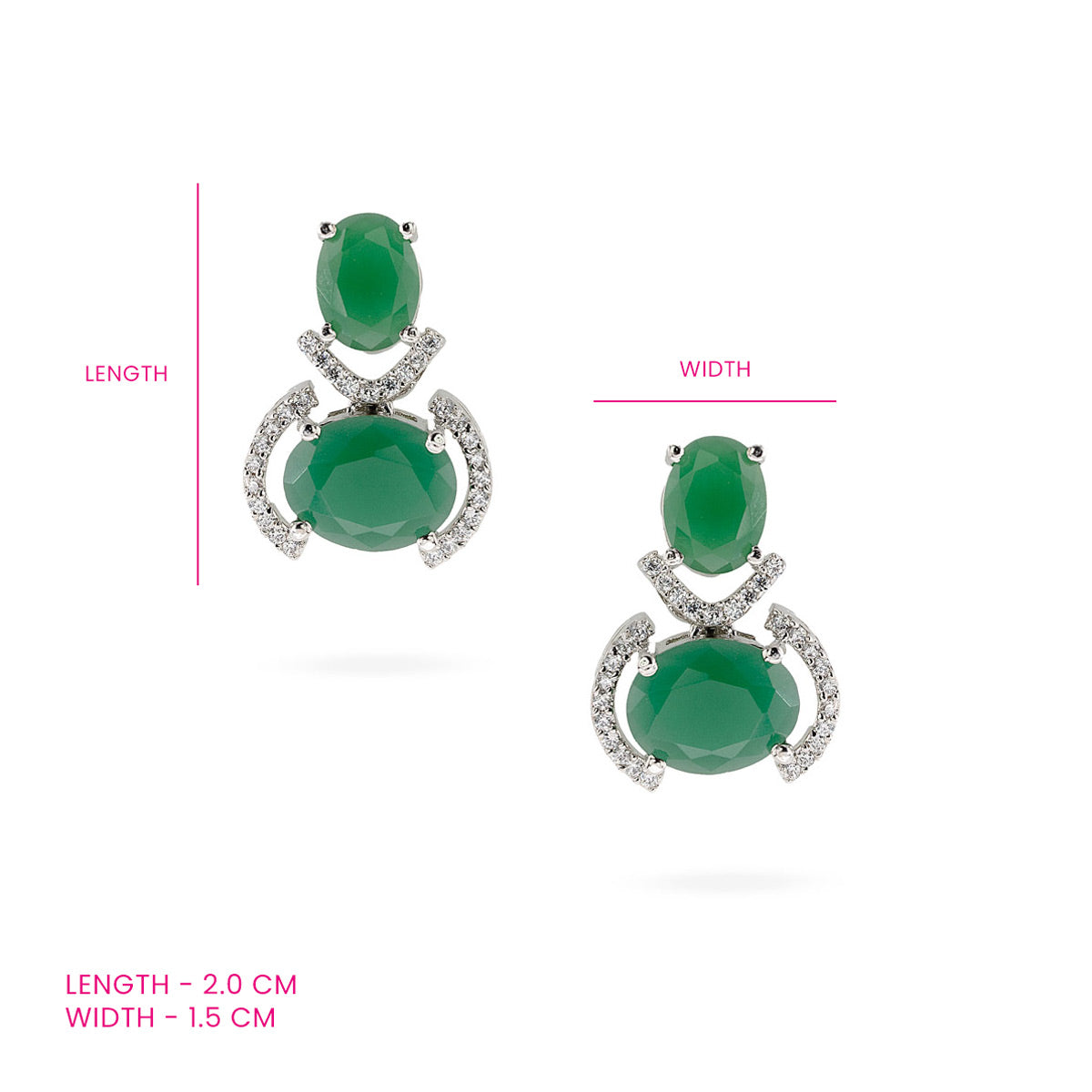 Aaravi Emerald Grace Earring