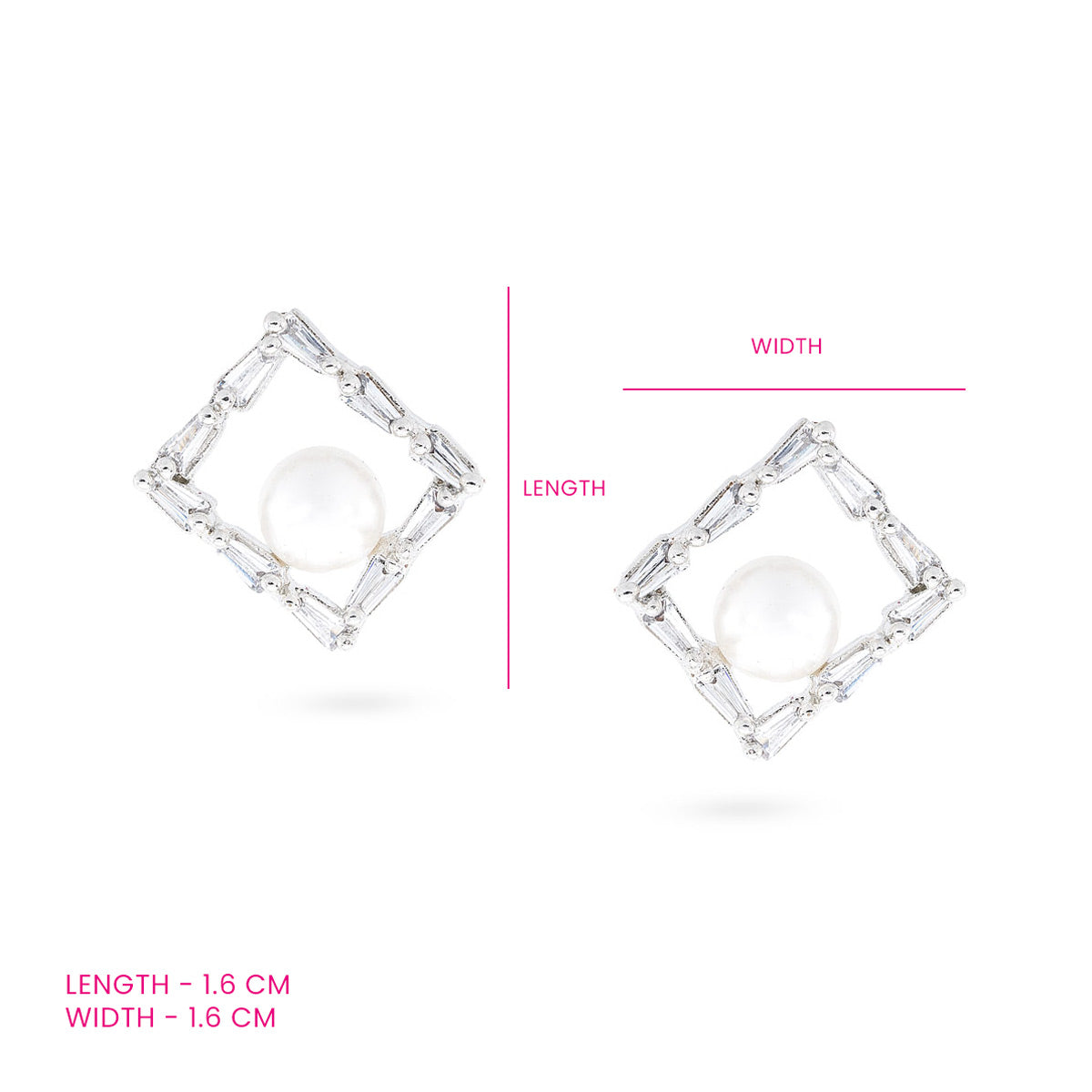 Pearl Prism CZ Stud Earrings
