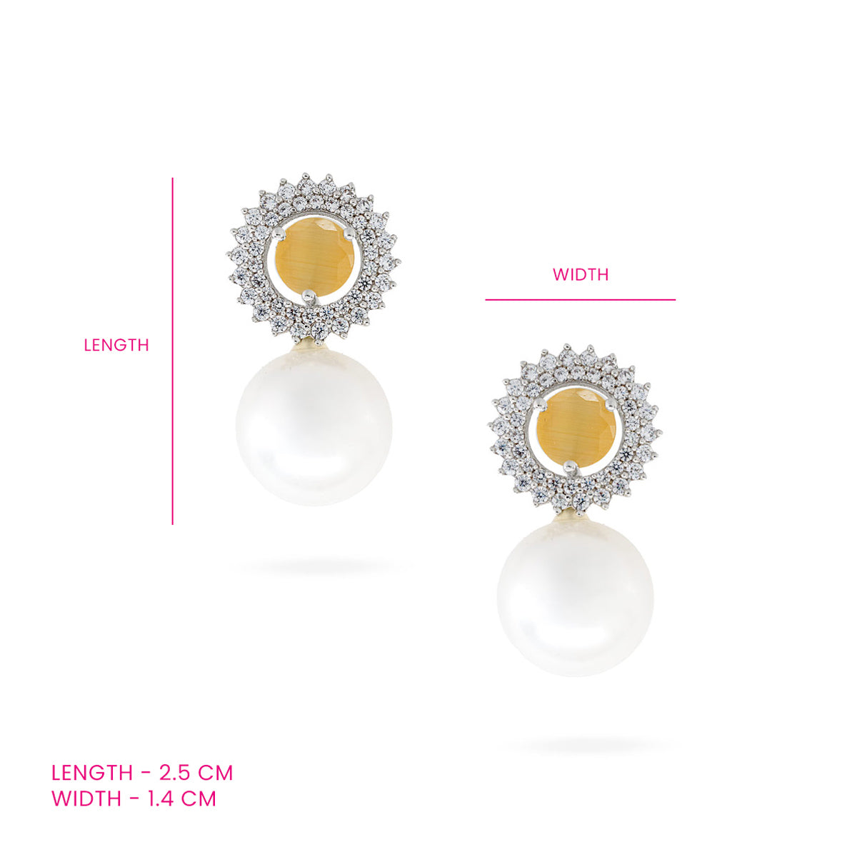 Golden Radiance Pearl Drop Earrings